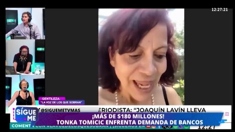 Tonka Tomicic enfrenta demanda de bancos
