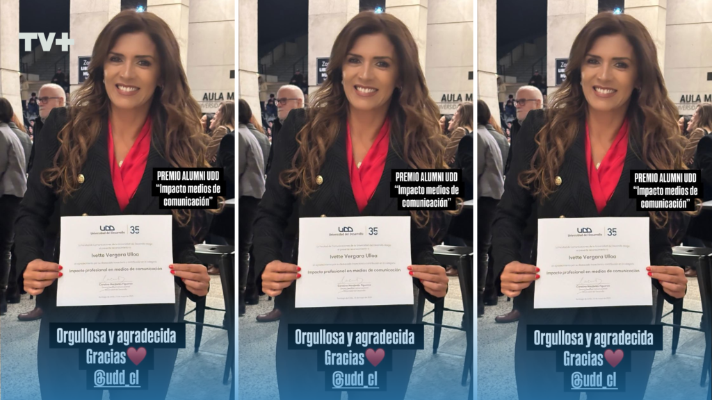 Ivette Vergara recibe premio UDD