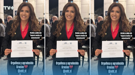 Ivette Vergara recibe premio UDD