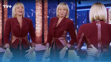 Raquel Argandoña robó miradas con sofisticado look en Tal Cual