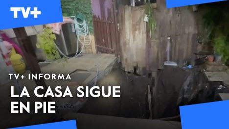 ¡Socavón se tragó una terraza en Cerrillos!