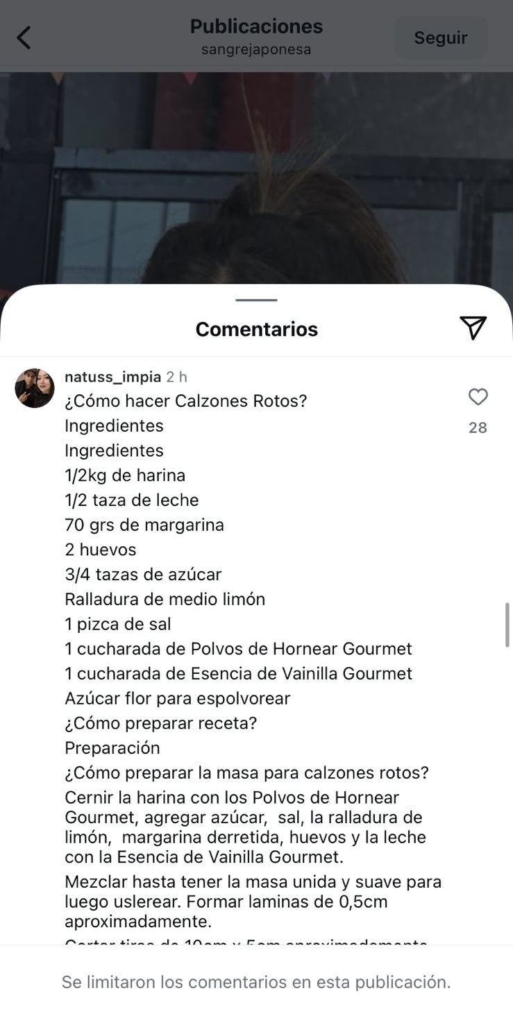 Recetas chilenas en Instagram de China Suárez por conflicto con Benjamín Vicuña Recetas Instagram de China Suárez por conflicto con Benjamín Vicuña