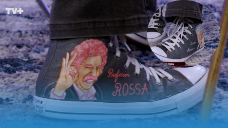 Iván Arenas sorprende en Tal Cual con sus zapatillas del Profesor Rossa: ¡una obra de arte!