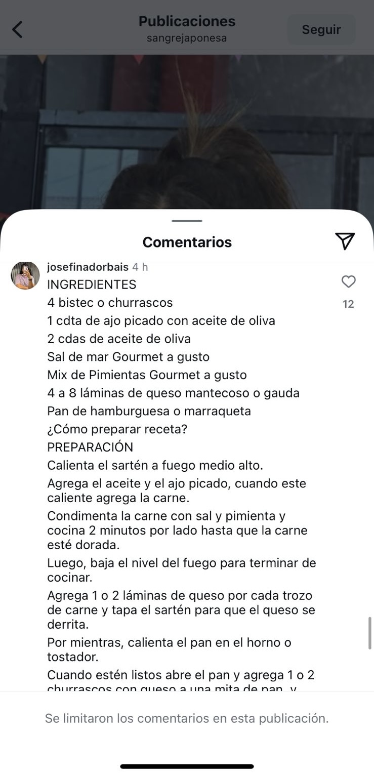 Recetas chilenas en Instagram de China Suárez por conflicto con Benjamín Vicuña Recetas chilenas en Instagram de China Suárez por conflicto con Benjamín Vicuña