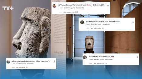 Chilenos inundan Instagram del Museo del Louvre con recetas para exigir devolución del moái