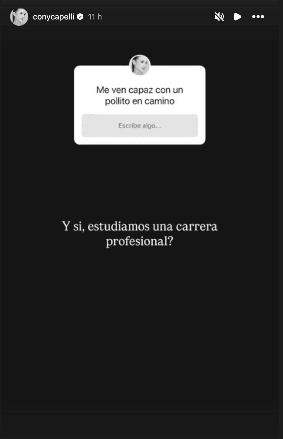 Cony Capelli quiere estudiar una carrera