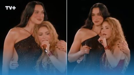 ¡Dos reinas! Dua Lipa y Shakira se unen en Madrid para interpretar “Antología”