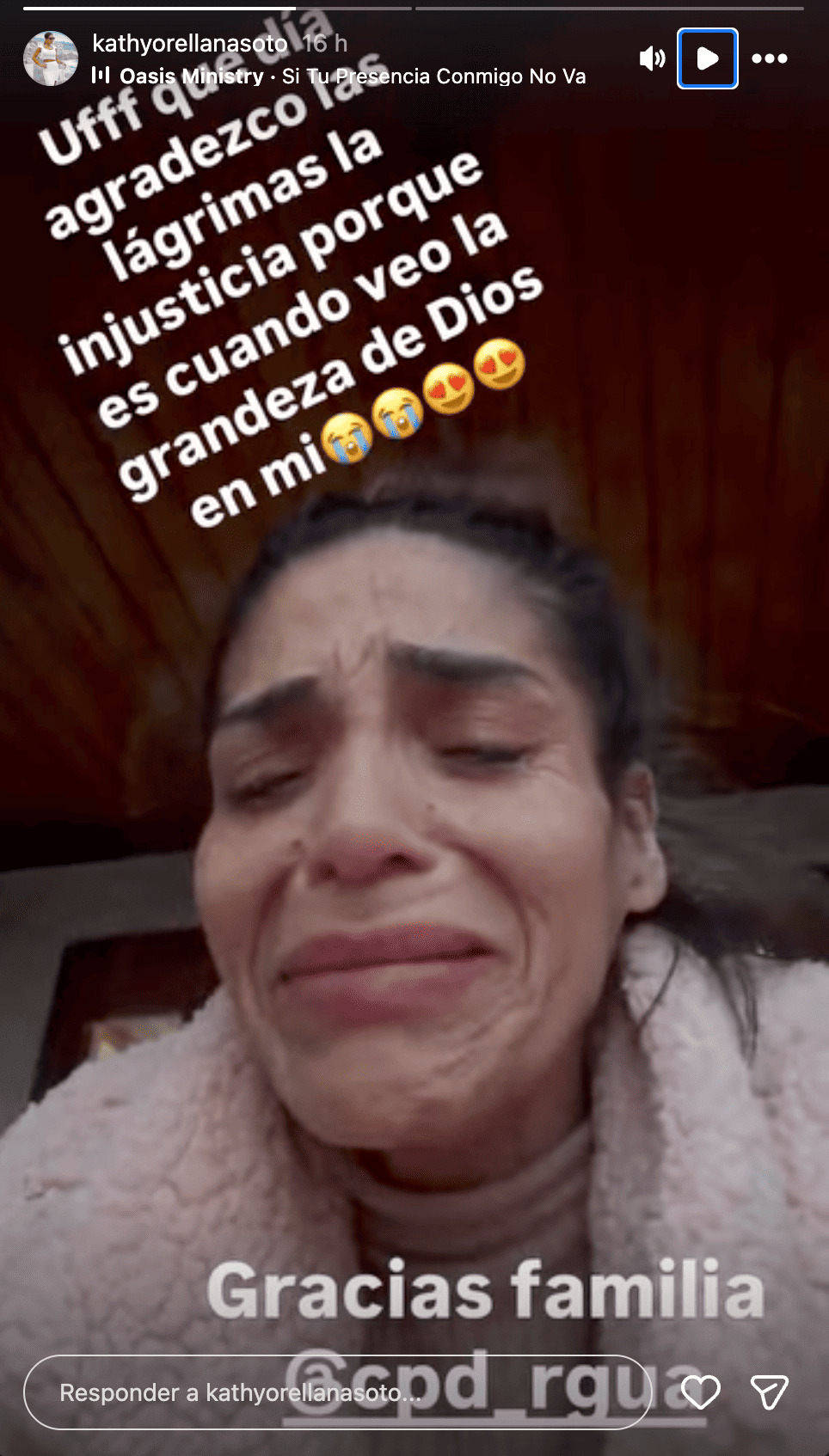Kagthy Orellana sufre