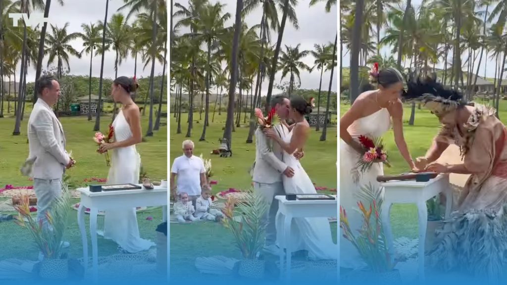 Con sus hijos y desde Rapa Nui: Vanesa Borghi vivió una soñada y ancestral ceremonia previa a su matrimonio